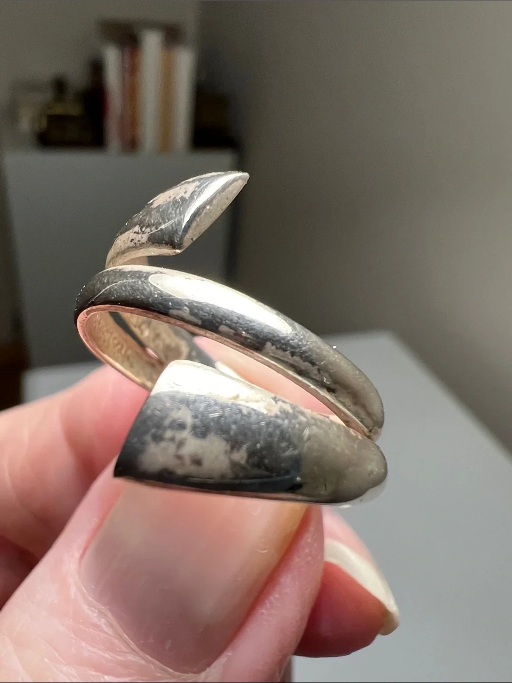 Modern Open-Ended Silver Wrap Ring - Polished 925 Sterling Silver- Heirloom